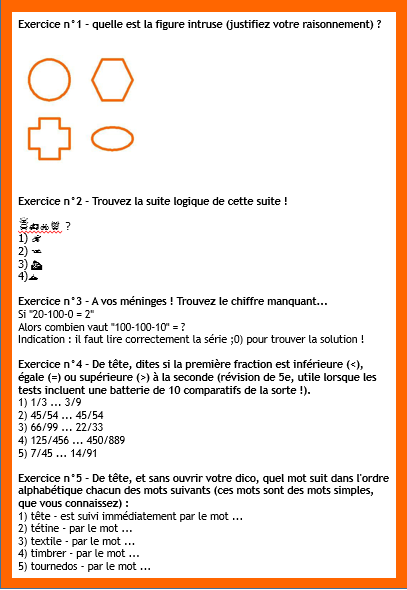 Tests psychotechniques 13, www.questionsdemploi.fr