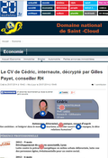 20minutes.fr, CV de Cédric, Gilles Payet, 25 juillet 2014