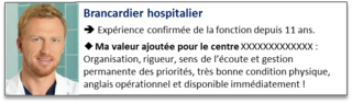 Accroche CV brancardier hospitalier