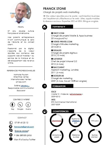 CV Design compétences