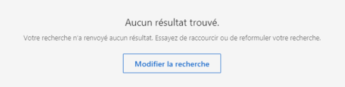 LINKEDIN aucun résultat trouvé