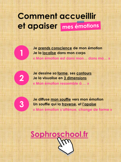 Apaiser mes émotions  3 étapes  sophroschool.fr